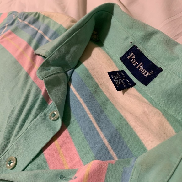 Striped Collared Tee - Picture 2 of 3